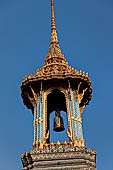 Bangkok Grand Palace, the Wat Phra Keow (temple of the Emerald Buddha). The bell tower. 